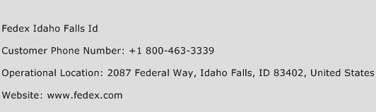 Fedex Idaho Falls Id Phone Number Customer Service