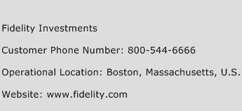 Fidelity Investments Phone Number Customer Service