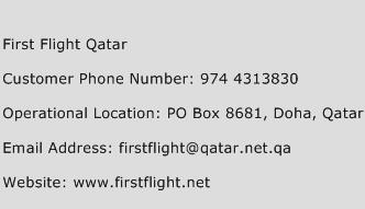 First Flight Qatar Phone Number Customer Service