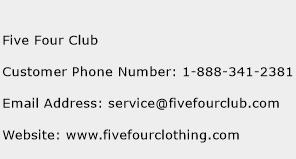 Five Four Club Phone Number Customer Service