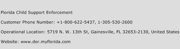 Florida Child Support Enforcement Phone Number Customer Service