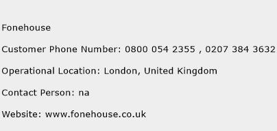 Fonehouse Phone Number Customer Service