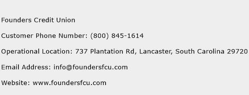 Founders Credit Union Phone Number Customer Service