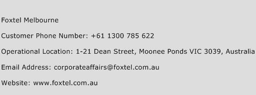 Foxtel Melbourne Phone Number Customer Service