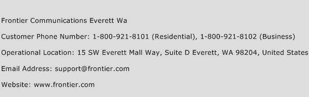 Frontier Communications Everett Wa Phone Number Customer Service