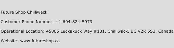 Future Shop Chilliwack Phone Number Customer Service