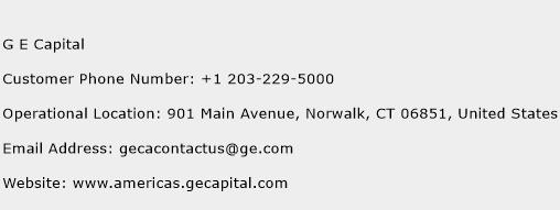 G E Capital Phone Number Customer Service