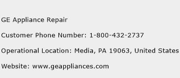 GE Appliance Repair Phone Number Customer Service