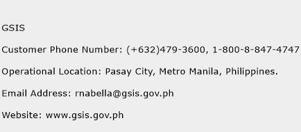 GSIS Phone Number Customer Service