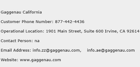 Gaggenau California Phone Number Customer Service