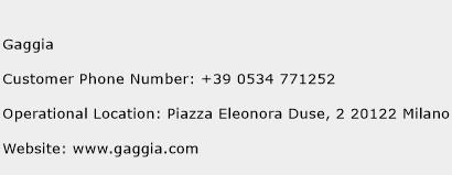 Gaggia Phone Number Customer Service