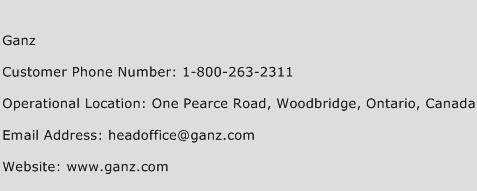 Ganz Phone Number Customer Service