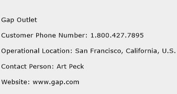 Gap Outlet Phone Number Customer Service