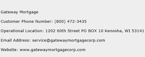 Gateway Mortgage Phone Number Customer Service