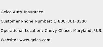 Geico Auto Insurance Phone Number Customer Service