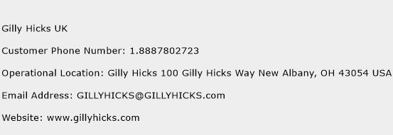 Gilly Hicks UK Phone Number Customer Service