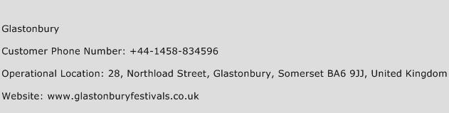 Glastonbury Phone Number Customer Service