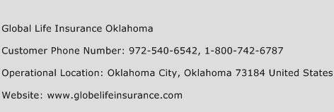 Global Life Insurance Oklahoma Phone Number Customer Service