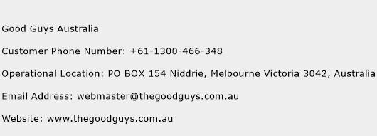 Good Guys Australia Phone Number Customer Service