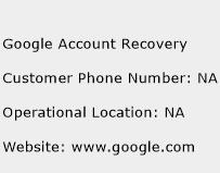 Google Account Recovery Phone Number Customer Service