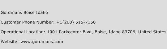 Gordmans Boise Idaho Phone Number Customer Service