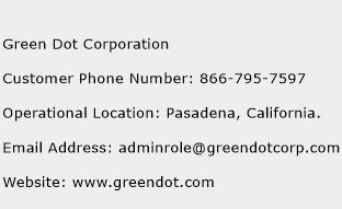 Green Dot Corporation Phone Number Customer Service