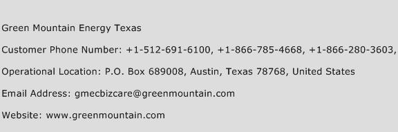 Green Mountain Energy Texas Phone Number Customer Service