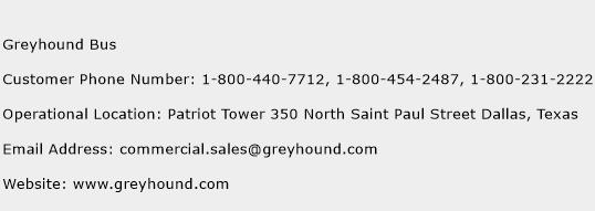 Greyhound Bus Phone Number Customer Service