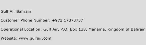 Gulf Air Bahrain Phone Number Customer Service