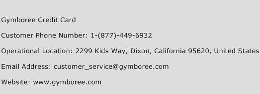 Gymboree Credit Card Phone Number Customer Service