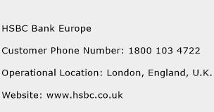 HSBC Bank Europe Phone Number Customer Service