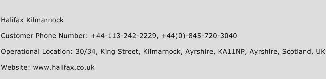 Halifax Kilmarnock Phone Number Customer Service