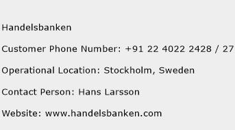Handelsbanken Phone Number Customer Service