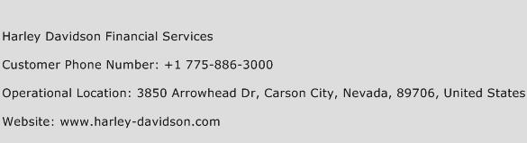 Harley Davidson Financial Services Phone Number Customer Service