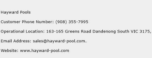 Hayward Pools Phone Number Customer Service