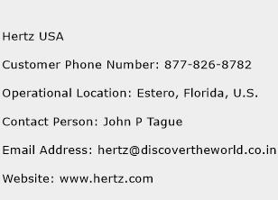 Hertz USA Phone Number Customer Service