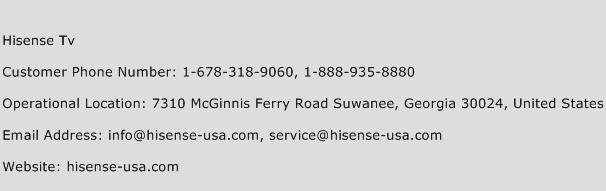 Hisense Tv Phone Number Customer Service