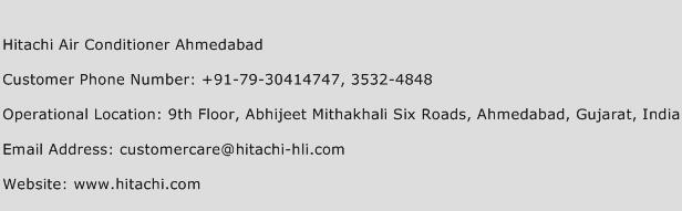 Hitachi Air Conditioner Ahmedabad Phone Number Customer Service