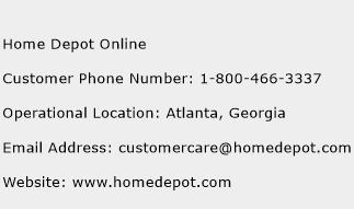 Home Depot Online Phone Number Customer Service