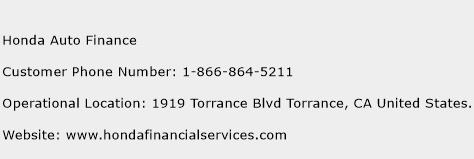 Honda Auto Finance Phone Number Customer Service