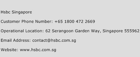 Hsbc Singapore Phone Number Customer Service