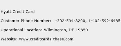 Hyatt Credit Card Phone Number Customer Service