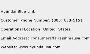 Hyundai Blue Link Phone Number Customer Service