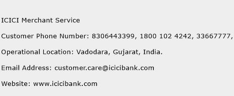 ICICI Merchant Service Phone Number Customer Service