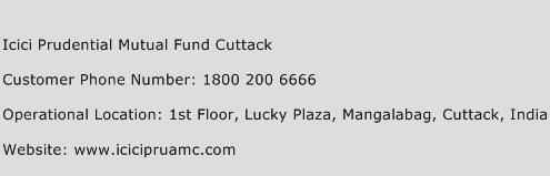 ICICI Prudential Mutual Fund Cuttack Phone Number Customer Service