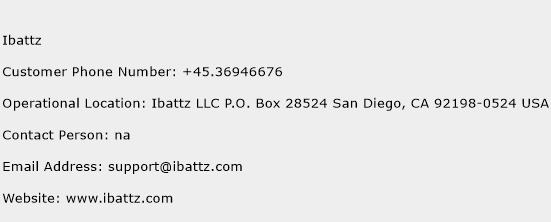 Ibattz Phone Number Customer Service