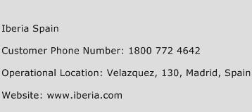 Iberia Spain Phone Number Customer Service