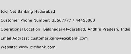 Icici Net Banking Hyderabad Phone Number Customer Service