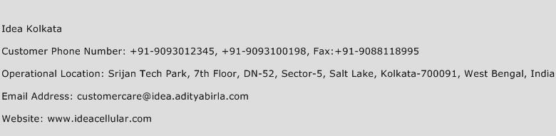 Idea Kolkata Phone Number Customer Service