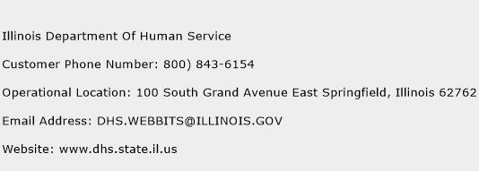 Illinois Department Of Human Service Phone Number Customer Service